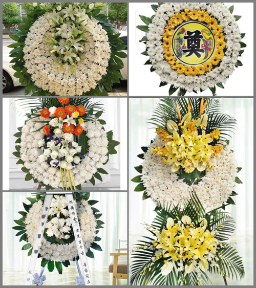 浙江省丽水莲都区雅溪镇潘百村花圈速递