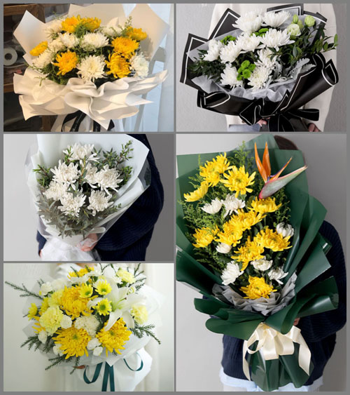 浙江省丽水莲都区雅溪镇潘百村白事花束代送